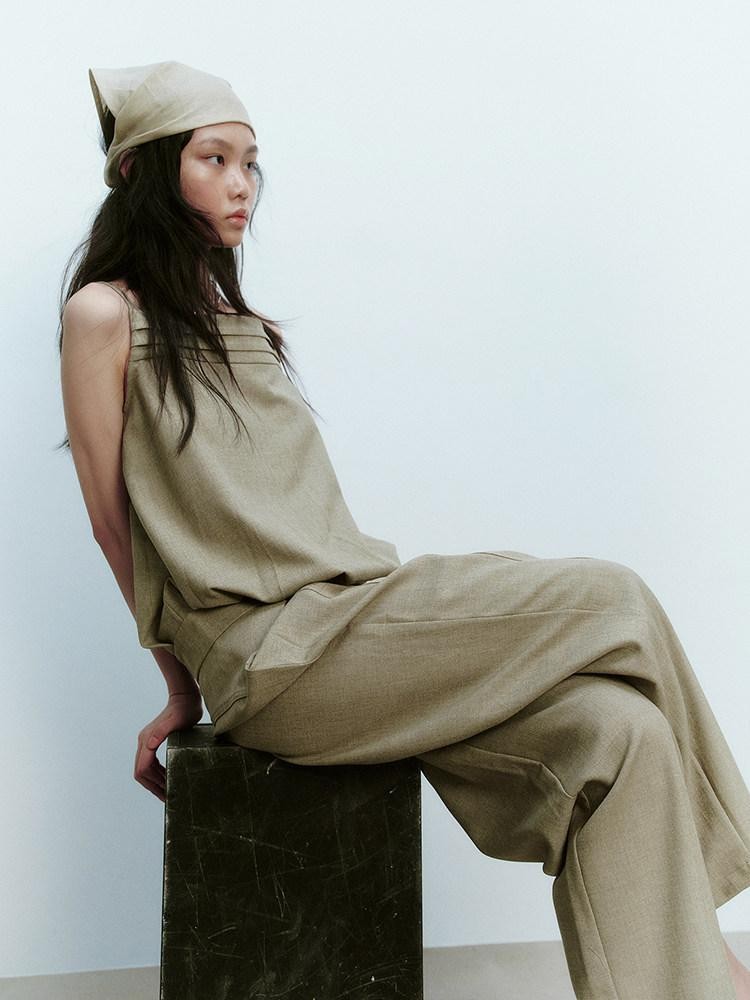 FUSSED Pine Green Layered Splice Deconstructed Women&