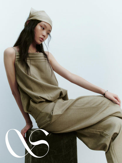 FUSSED Pine Green Layered Splice Deconstructed Women&