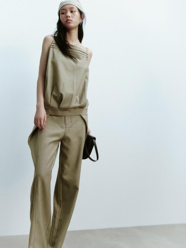 FUSSED Pine Green Layered Splice Deconstructed Women&