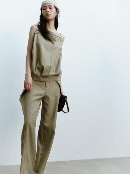 FUSSED Pine Green Layered Splice Deconstructed Women&
