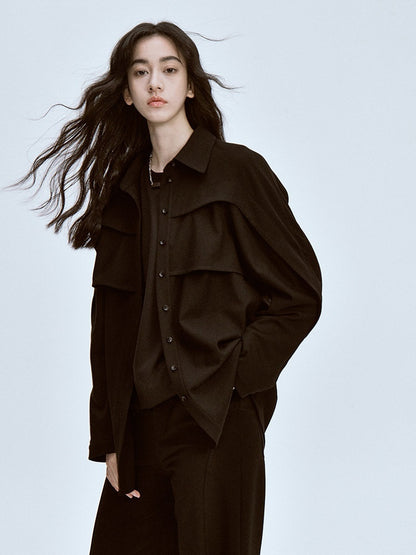 FUSSED_Polo_Collar_Straight_Cut_Button_Front_Women&