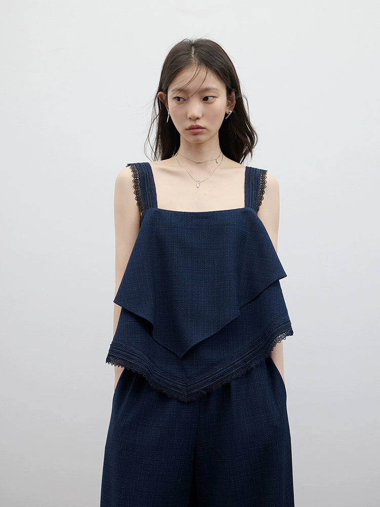 FUSSED_Prussian_Blue_Lace_Trimmed_Resort_Set_With_Asymmetric_Layering_MISSTT