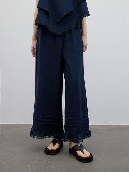 FUSSED_Prussian_Blue_Lace_Trimmed_Resort_Set_With_Asymmetric_Layering_MISSTT