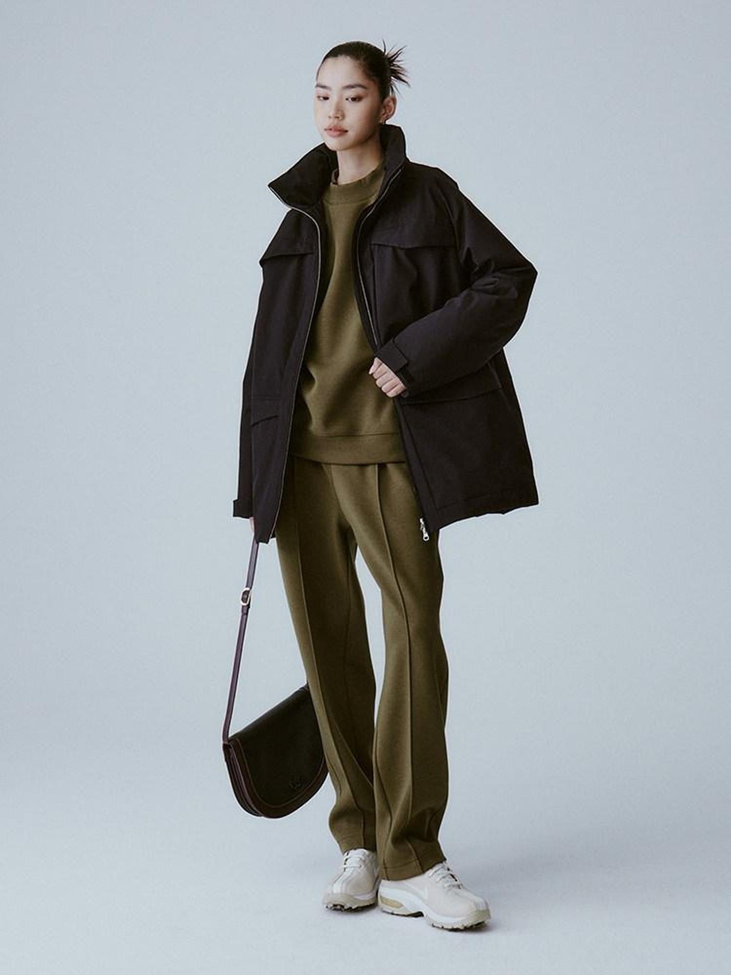 FUSSED Pure Black Minimal Deconstructed Waterproof Women&