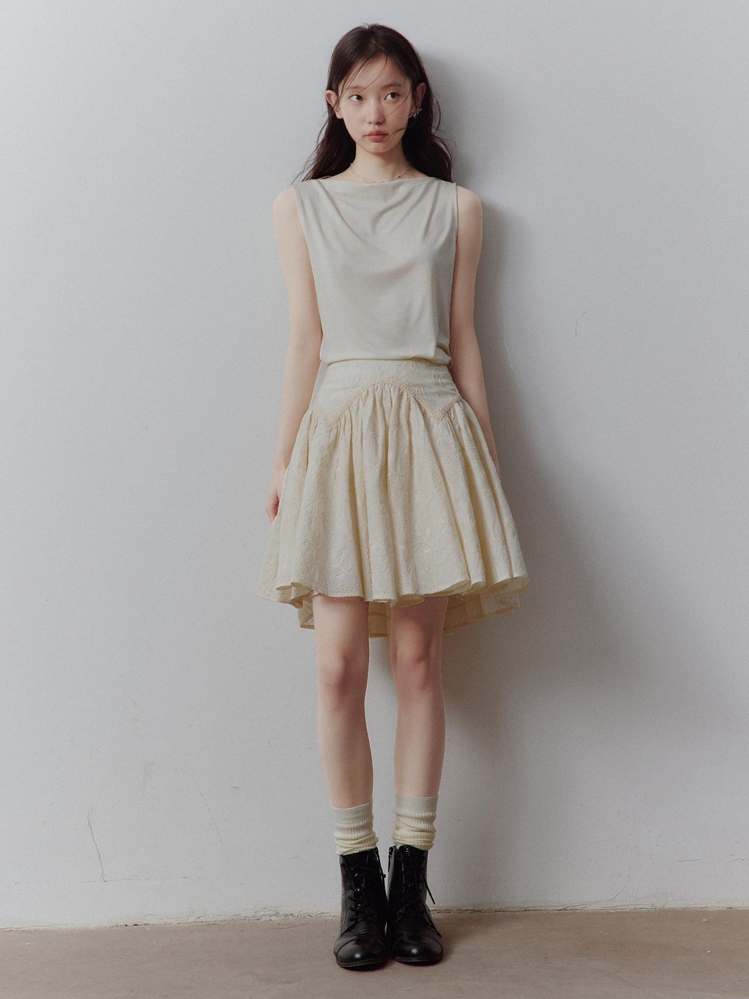 FUSSED Raw Layered Cord Embroidered Women&