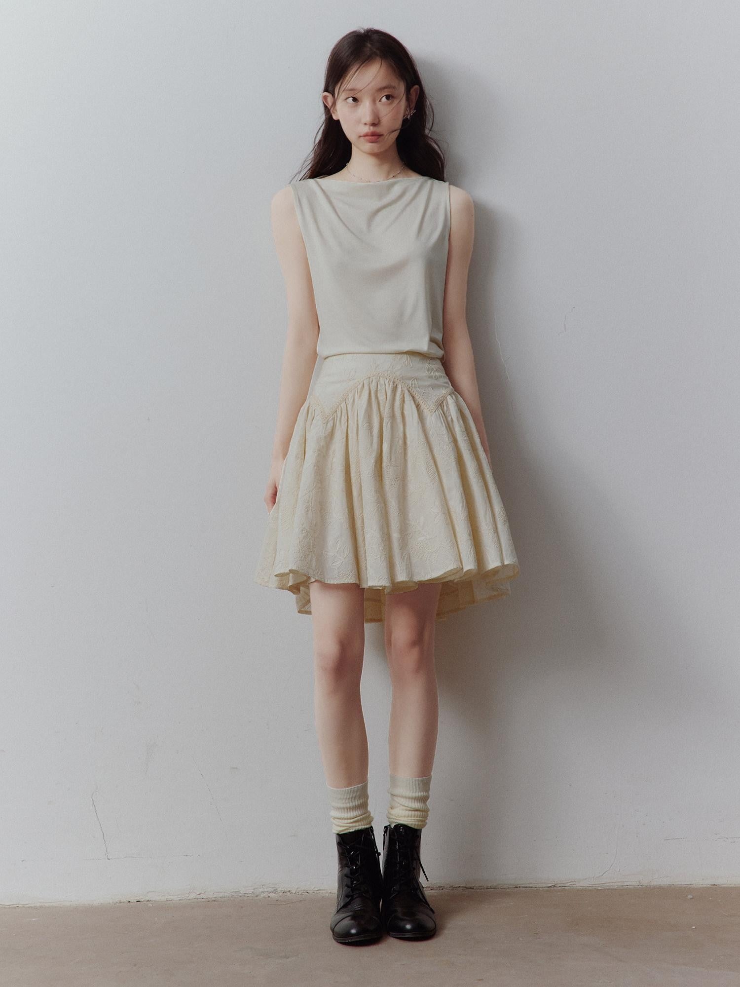 FUSSED Raw Layered Cord Embroidered Women&
