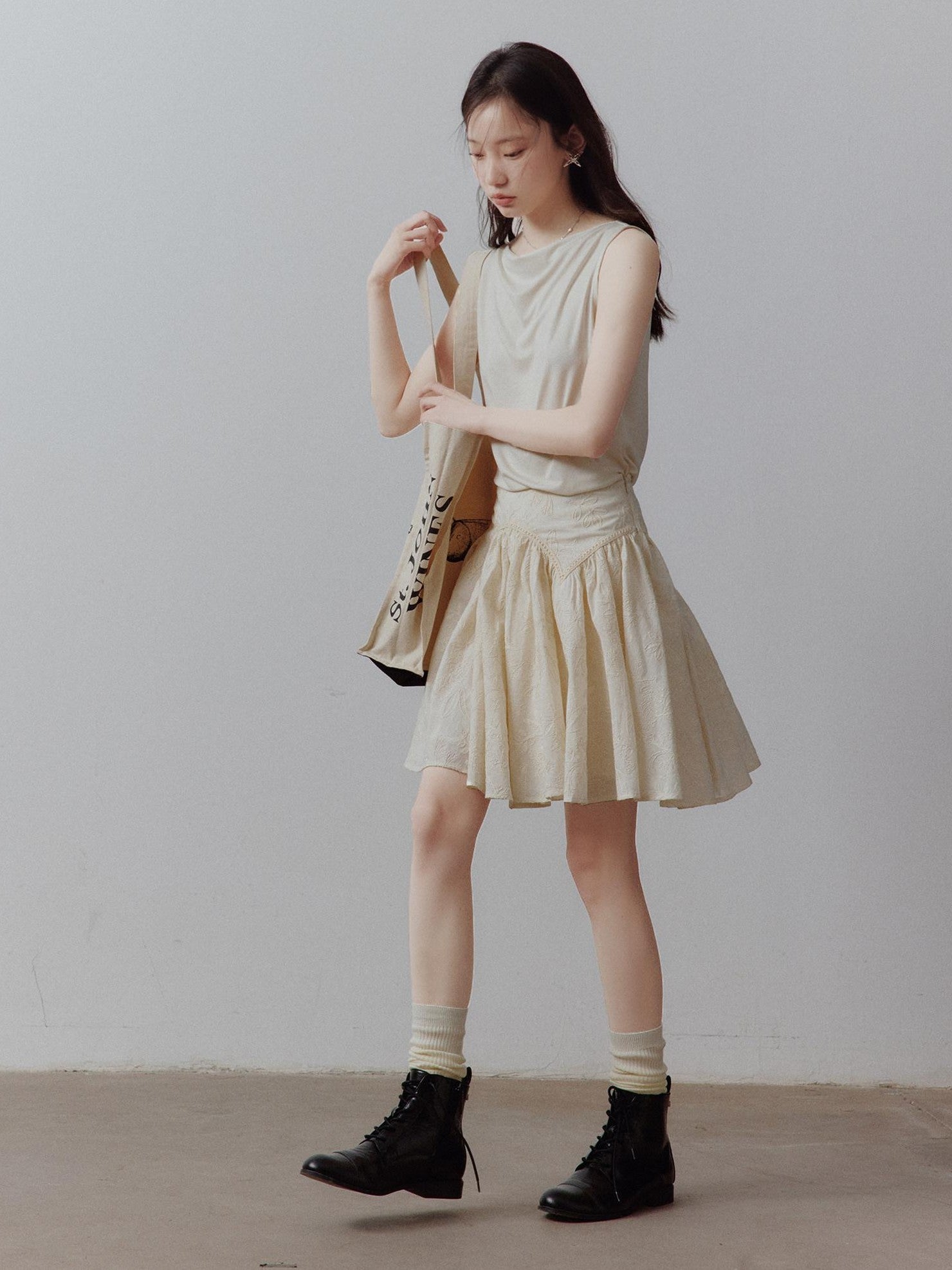 FUSSED Raw Layered Cord Embroidered Women&