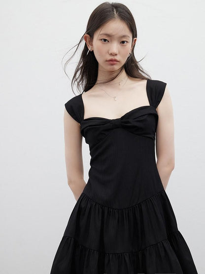FUSSED Retro Ballroom Bow Chest Tiered A Line Women&