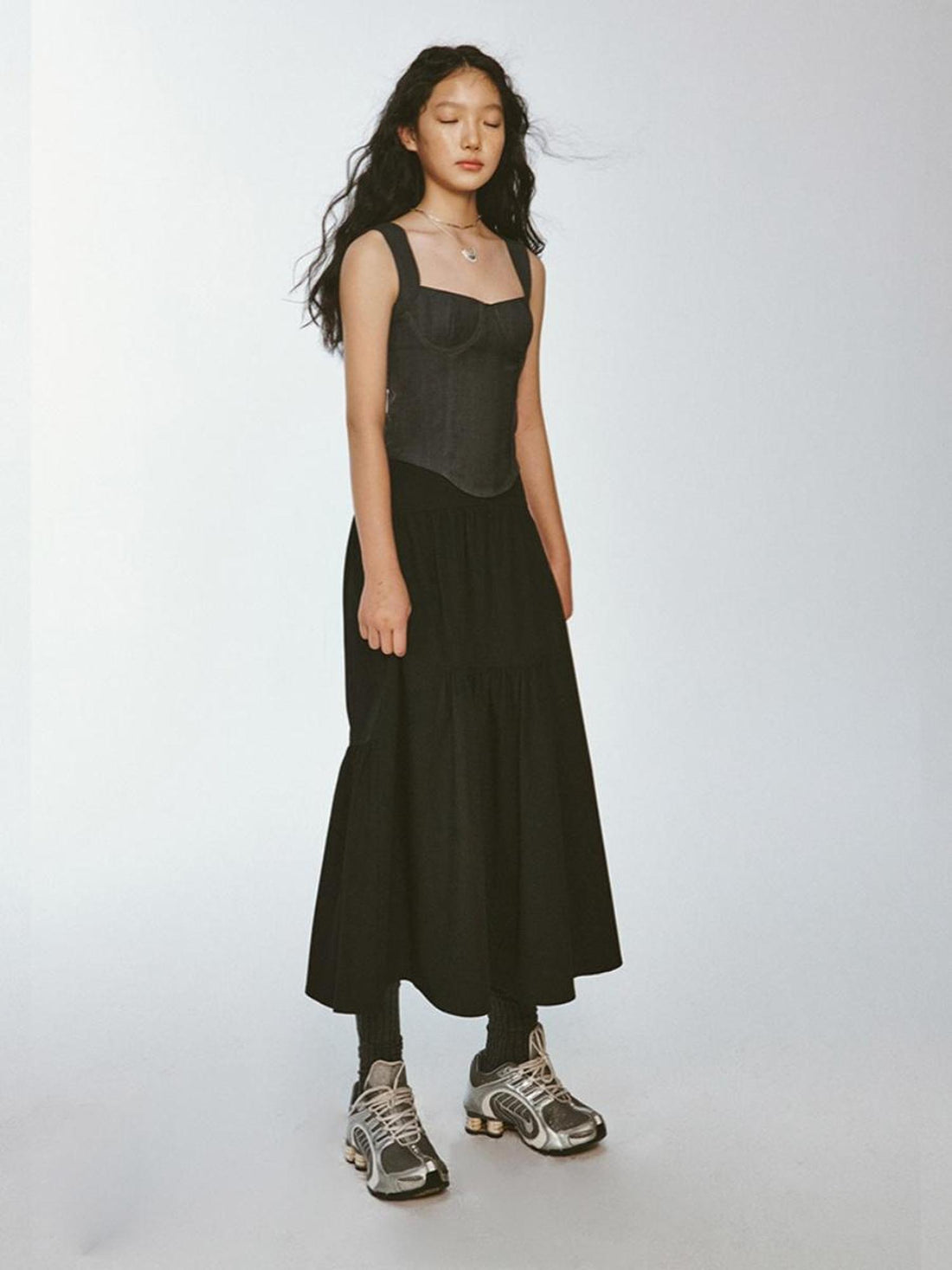 FUSSED Retro Checkered Tailored Blazer With Cinched Waist