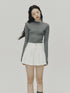 FUSSED_Ribbed_16g_Anti_Pilling_Half_High_Neck_Women&