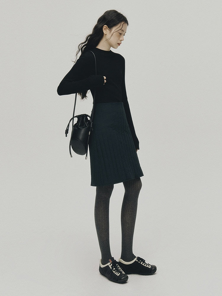 FUSSED_Ribbed_16g_Anti_Pilling_Half_High_Neck_Women&