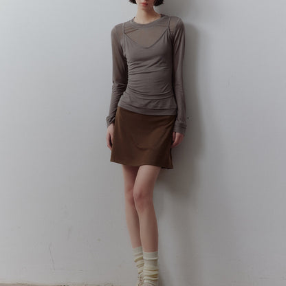 FUSSED_Sakura_Pink_Faux_Two_Piece_A_Line_Side_Zipper_Lined_Women&