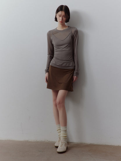FUSSED_Sakura_Pink_Faux_Two_Piece_A_Line_Side_Zipper_Lined_Women&