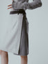 FUSSED_Sand_Grey_Topstitched_Single_Panel_A_Line_Mid_Waist_Women&
