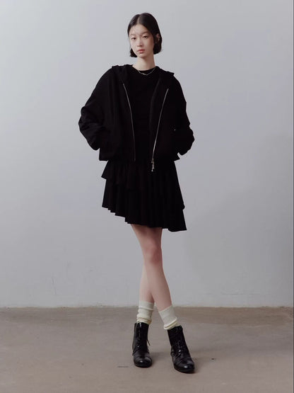 FUSSED Sandwashed Cloud Bubble Cropped Drop Shoulder Women&