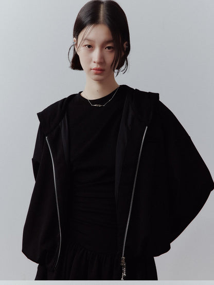 FUSSED Sandwashed Cloud Bubble Cropped Drop Shoulder Women&