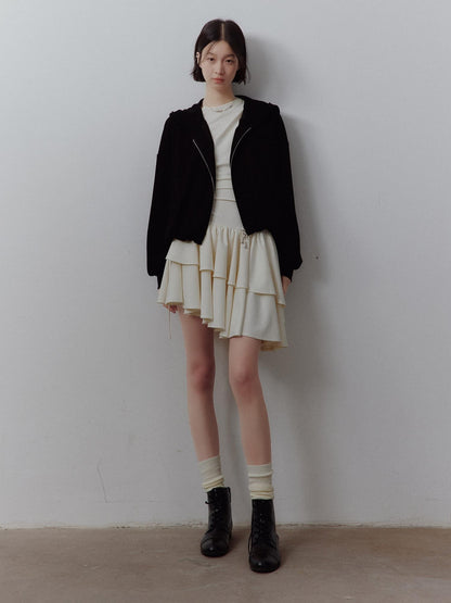 FUSSED Sandwashed Cloud Bubble Cropped Drop Shoulder Women&