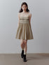 FUSSED Sandy Apricot Layered Patchwork Irregular Pleated Women&