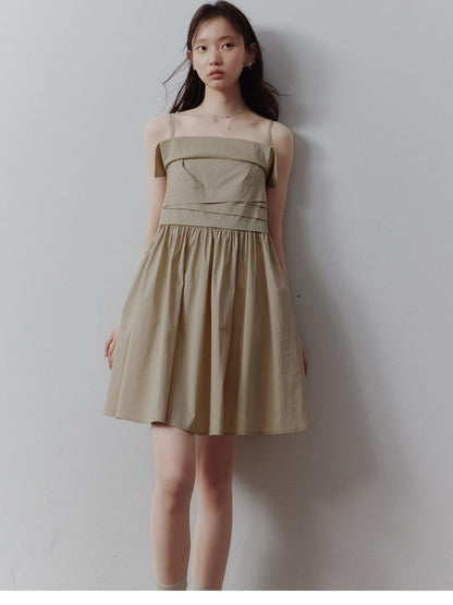 FUSSED Sandy Apricot Layered Patchwork Irregular Pleated Women&