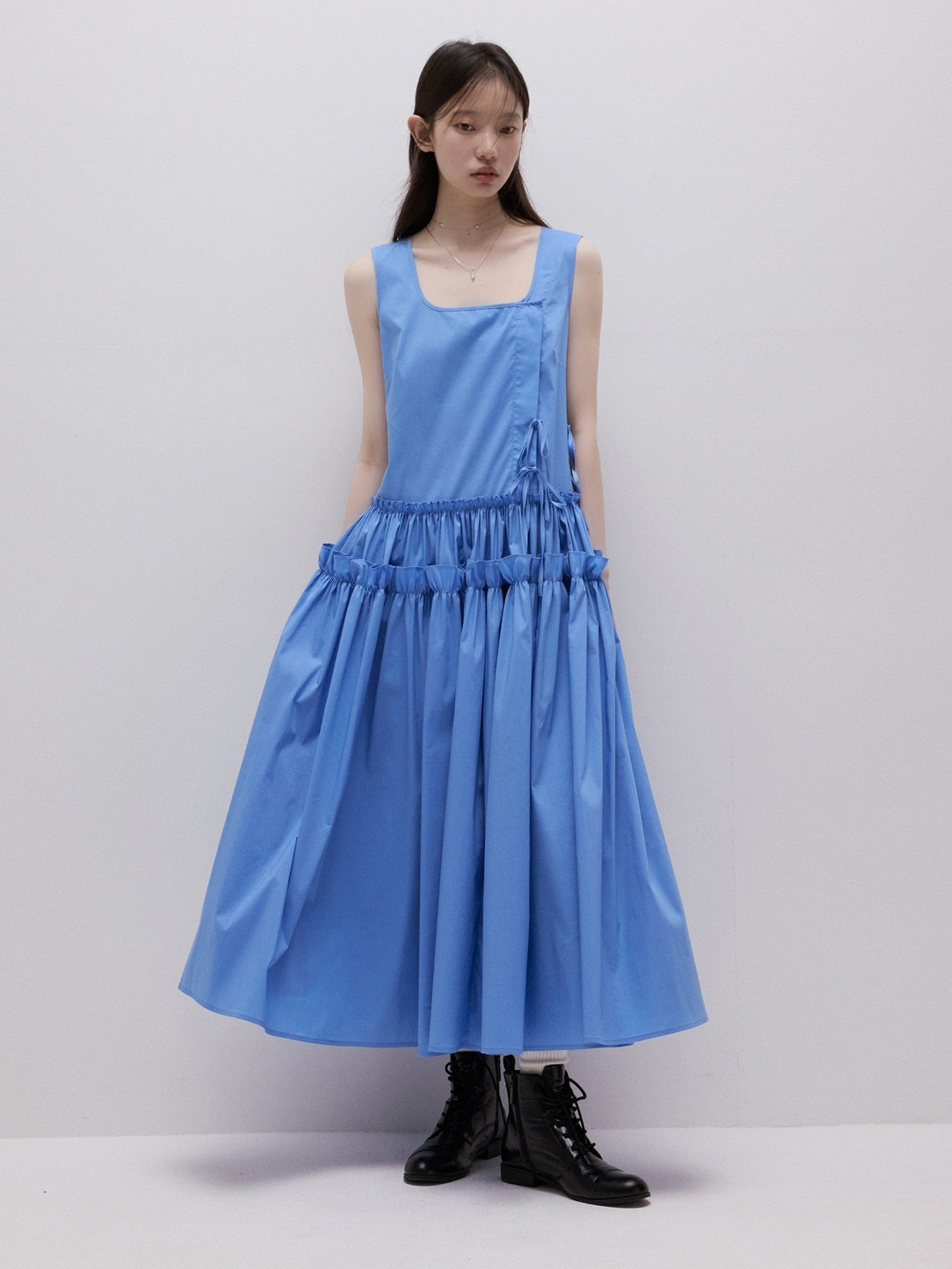 FUSSED_Sea_Salt_Blue_Layered_Pleated_A_Line_Women&