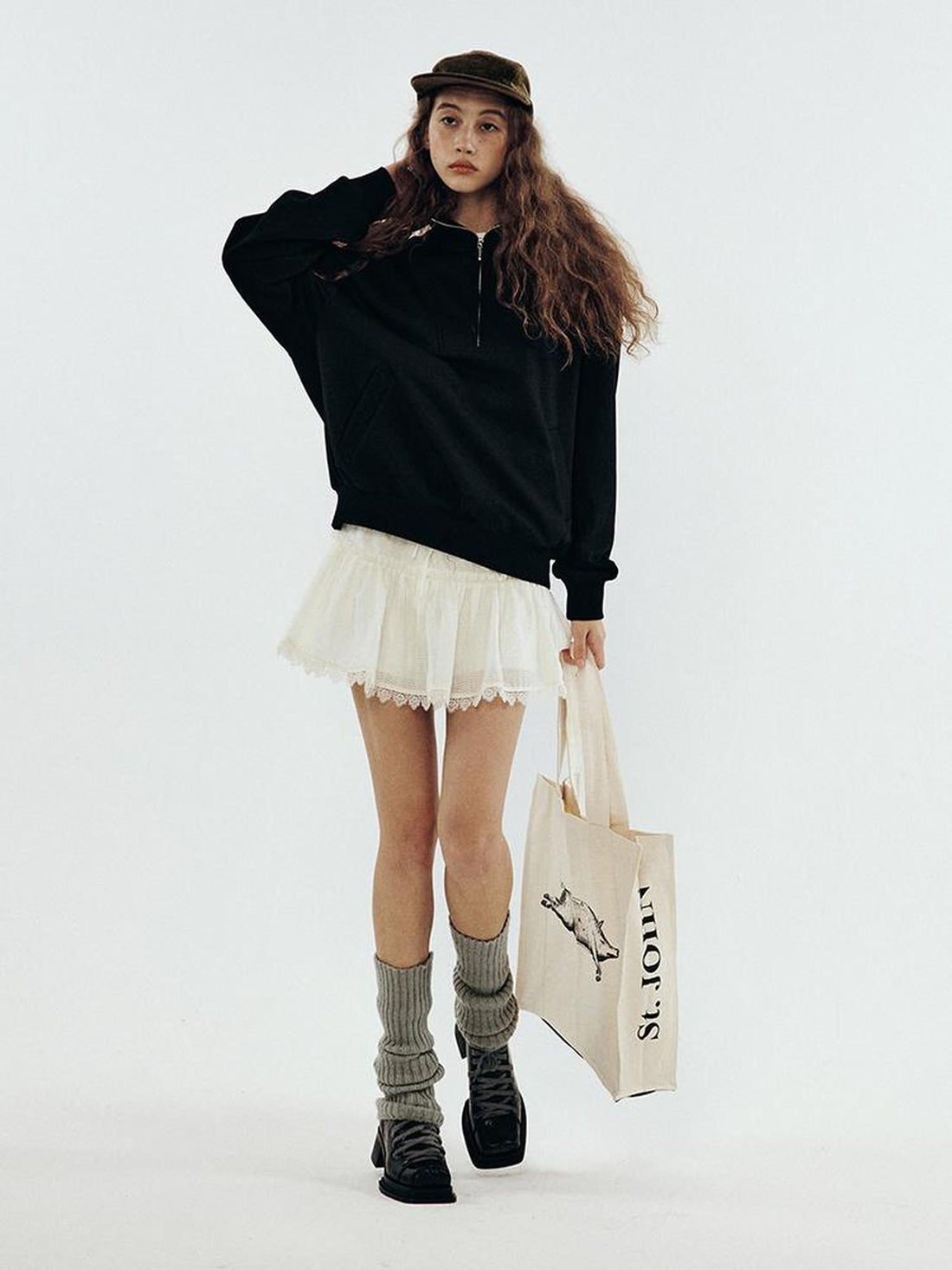 FUSSED Semi Zip Anti Static Fleece Hoodie Black