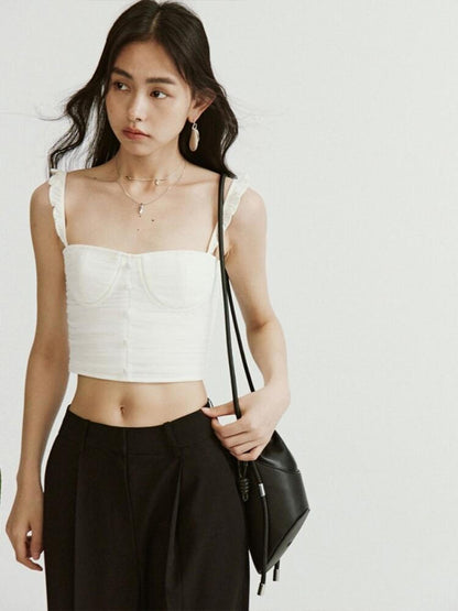 FUSSED Sheer Dimensional Double Layer Pressed Pleat Women&