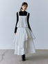 FUSSED_Soft_Cotton_High_Waist_Minimalist_Asymmetric_A_Line_City_Commuter_Maxi_Skirt_MISSTT