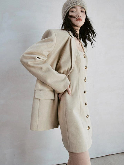 Soft Knit Beret With Mohair Wool Blend And Colorful Yarn Detail