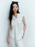 FUSSED_Soft_Mist_White_Breathable_Twist_Knot_Women&