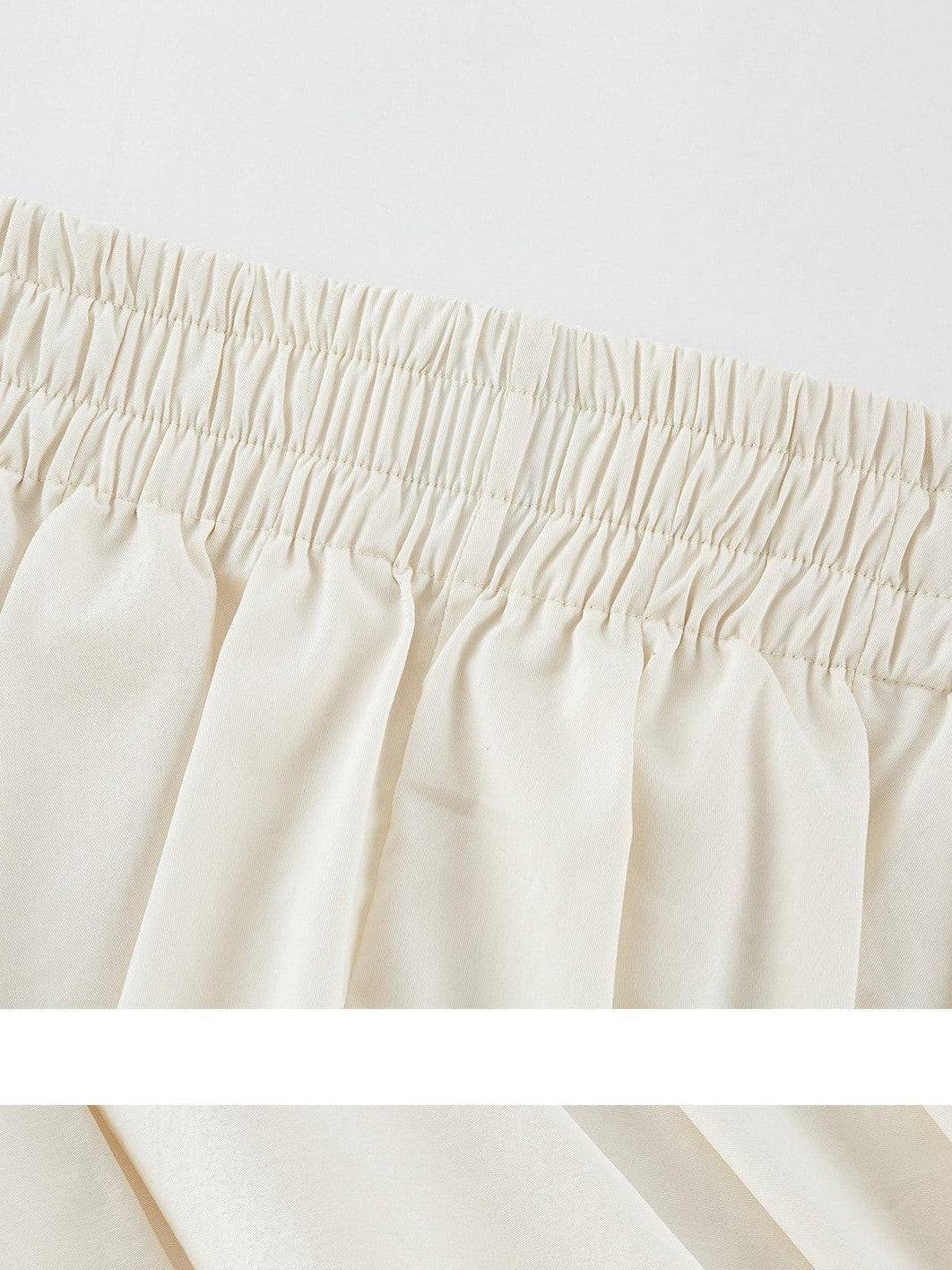 FUSSED Soft Mist White Heavy 3d Pressed Pleats A Line Women&
