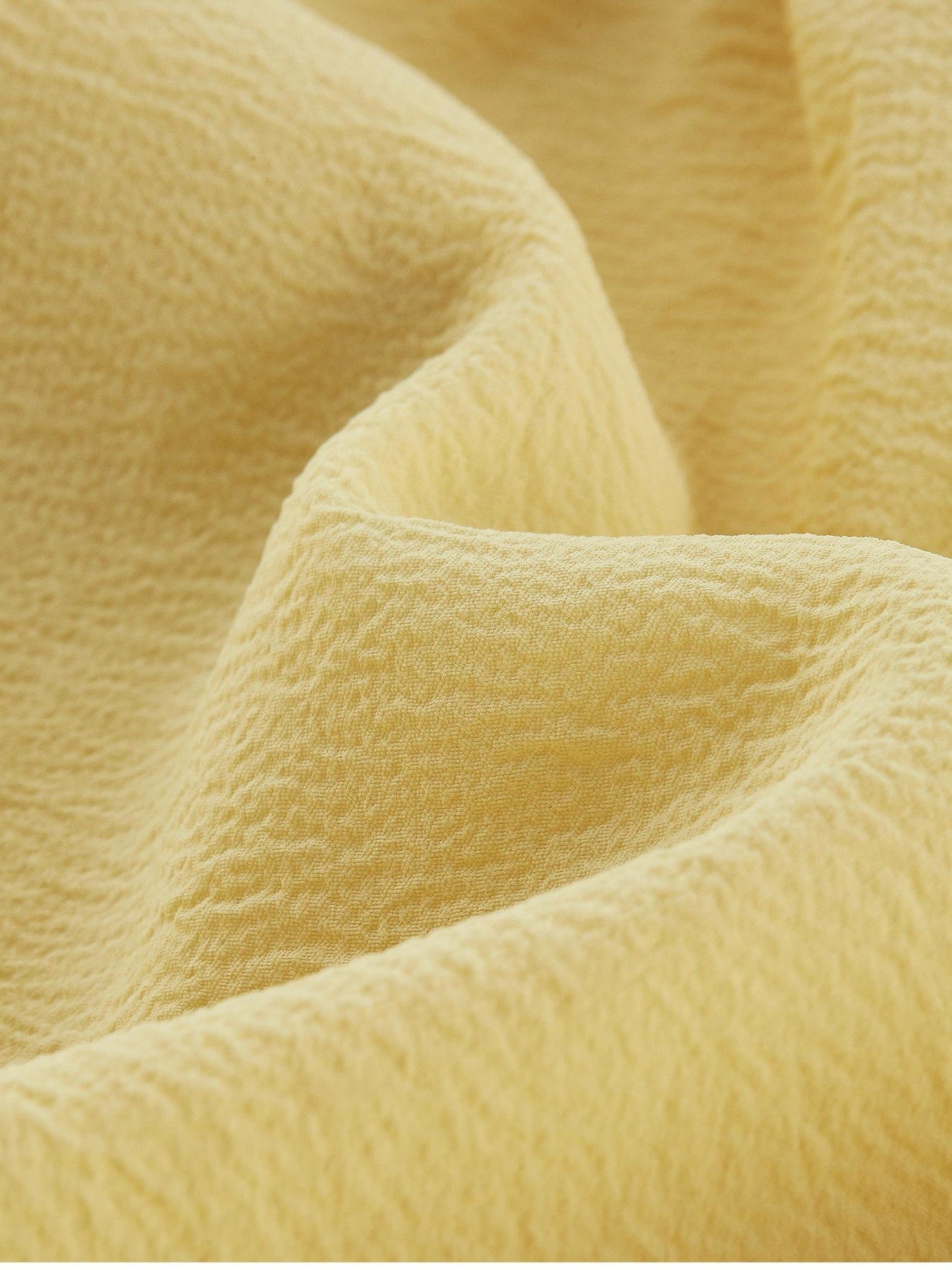 FUSSED Soft Mist Yellow Bubble Texture Layered Sleeveless Women&