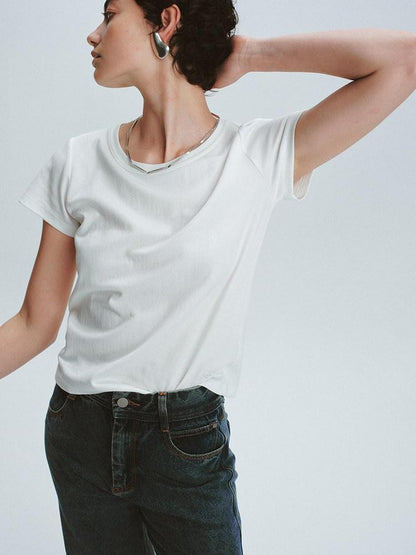 FUSSED Solid Clean Fit Three Necklines Women&