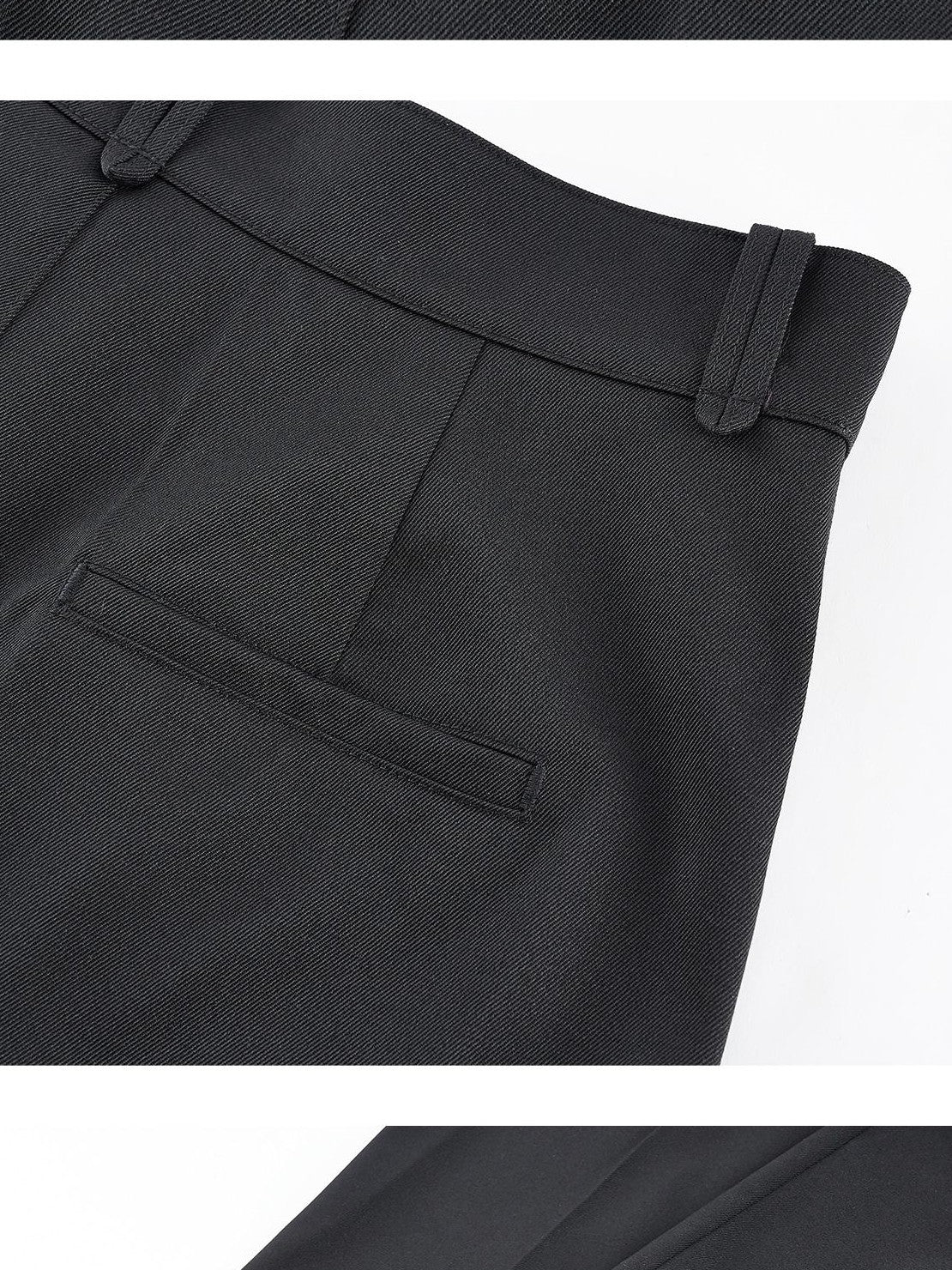 FUSSED Solid Color Straight Leg Folded Cuff Women&