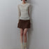 FUSSED Solid Layered Two Piece Knitted Slim Fit Women&