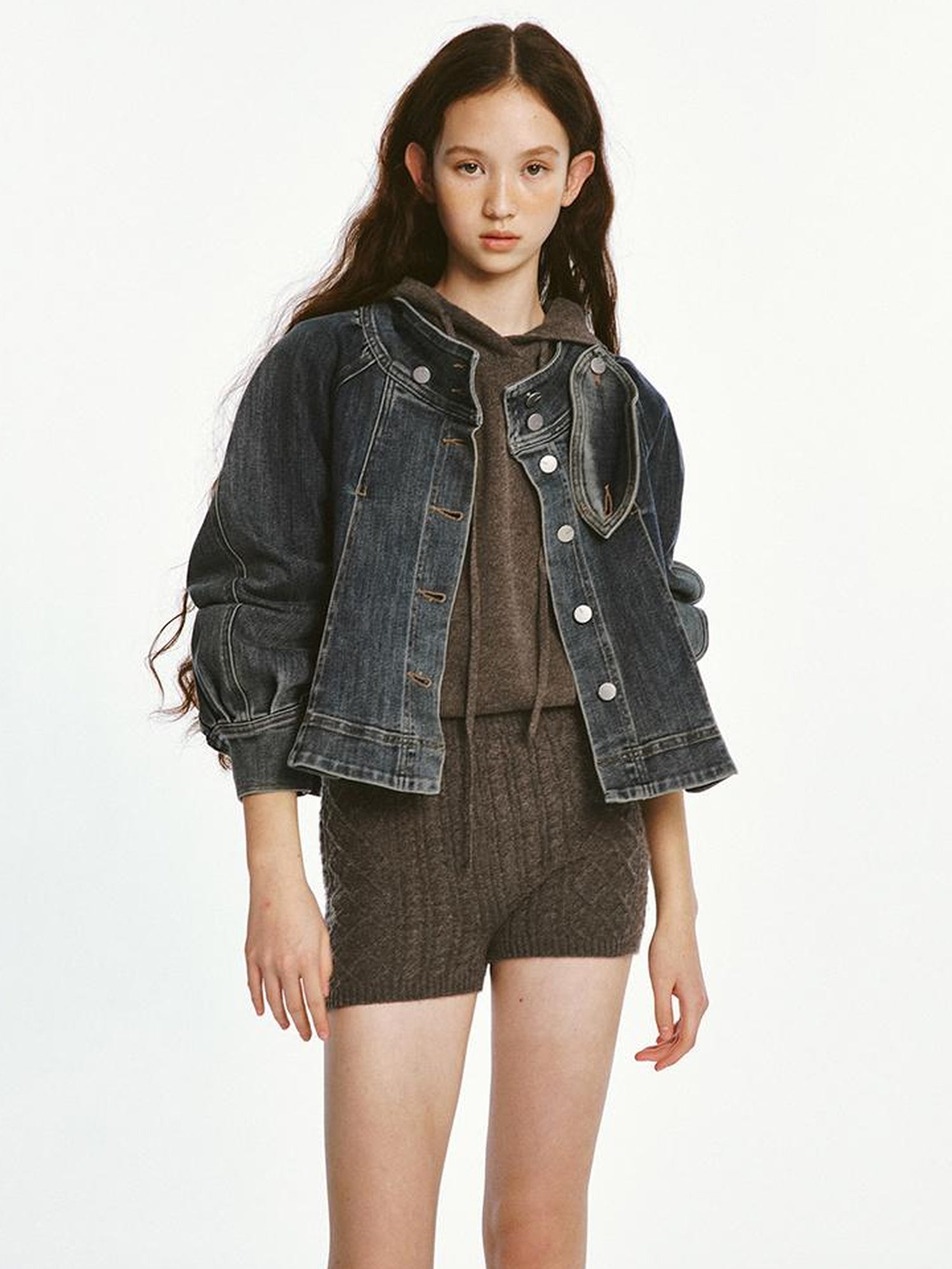 FUSSED Sporty Daily Lamb Wool Mocha Brown Sweater Set