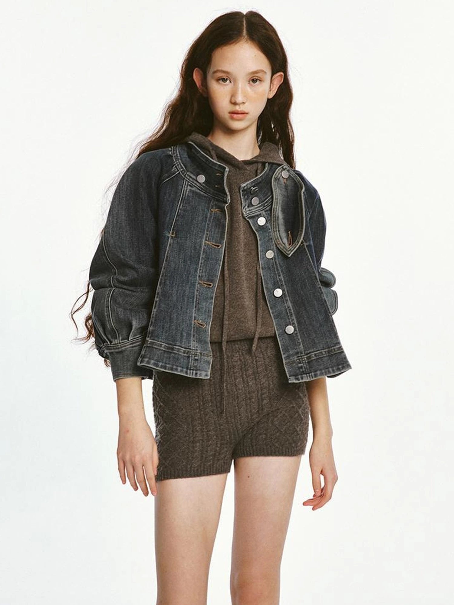 Sporty Daily Lamb Wool Mocha Brown Sweater Set