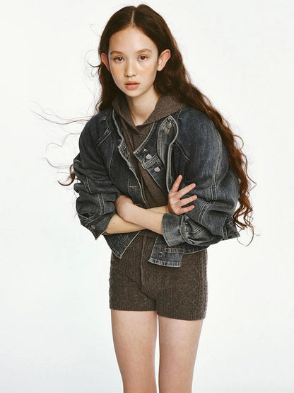 Sporty Daily Lamb Wool Mocha Brown Sweater Set