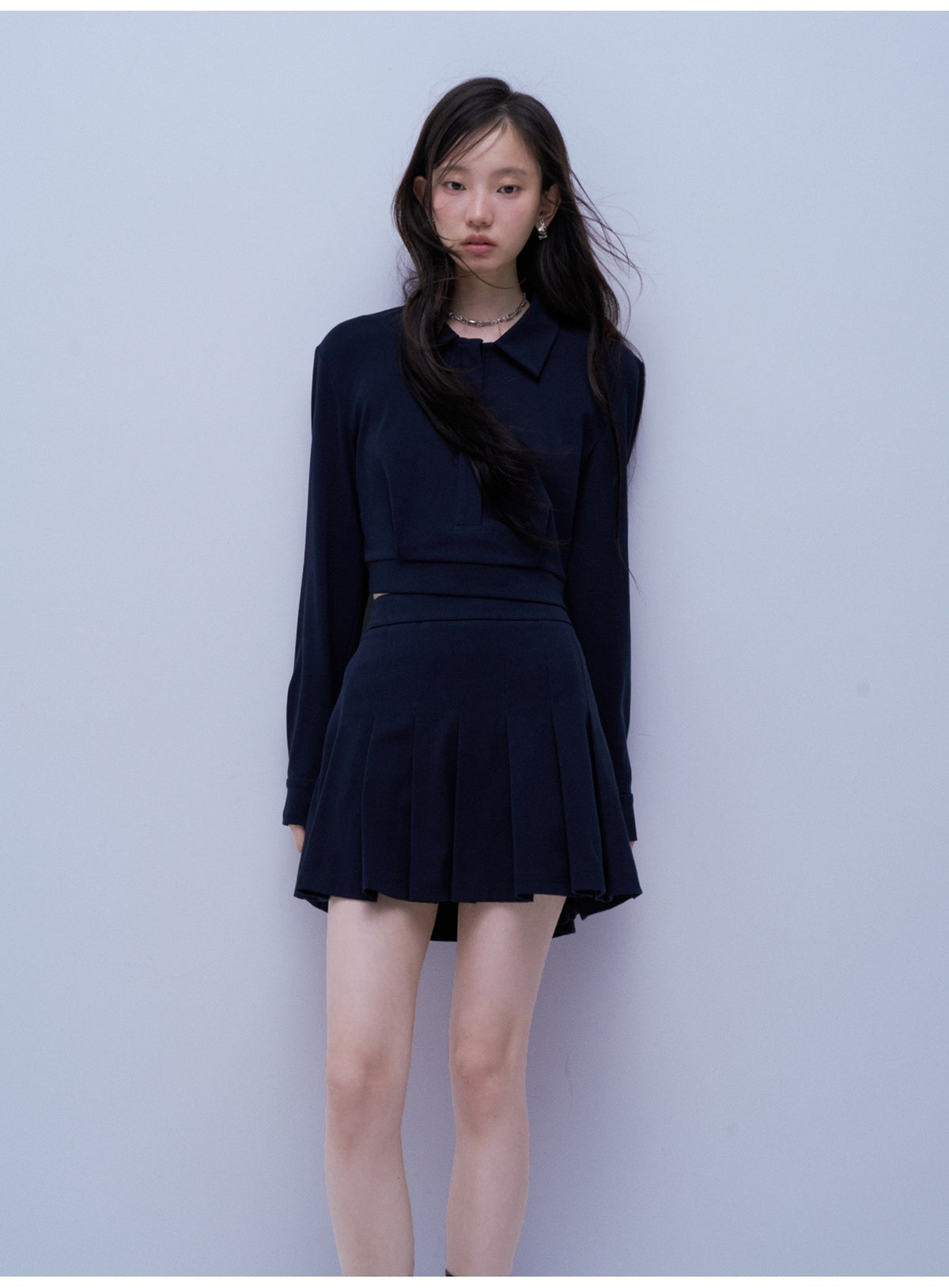 FUSSED_Structured_Pleated_Navy_Knit_Women&