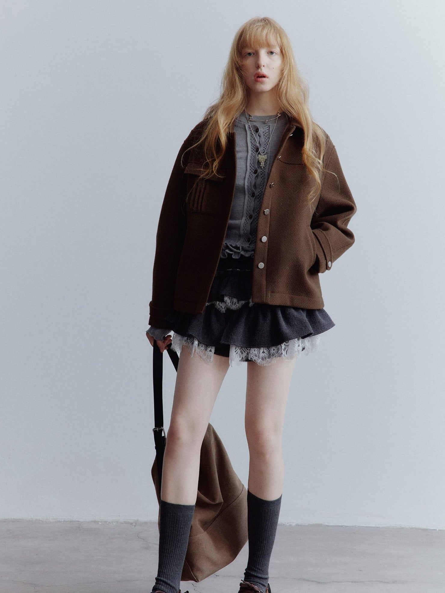 FUSSED Sweet Feminine Slim Fit Long Sleeve Round Neck Solid Pullover Women T-Shirt