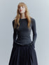 FUSSED_Sweet_Slim_Fit_Long_Sleeve_Round_Neck_Two_Piece_Set_Women_Basic_T-Shirt_MISSTT