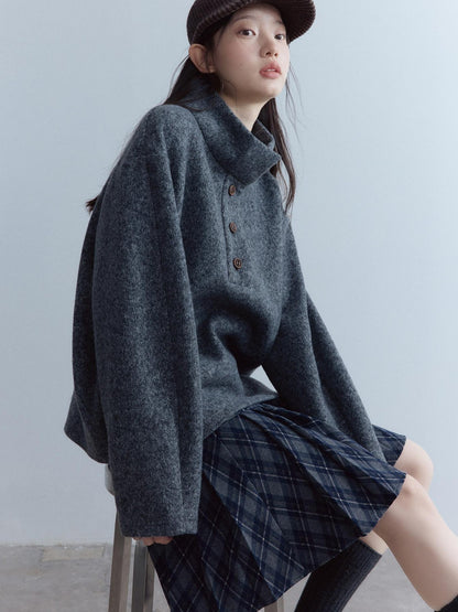 FUSSED Tartan Asymmetric Hand Pressed Pleats Women&