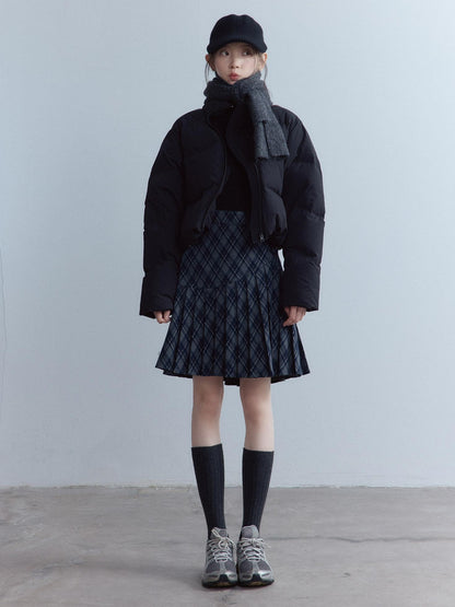 FUSSED Tartan Asymmetric Hand Pressed Pleats Women&