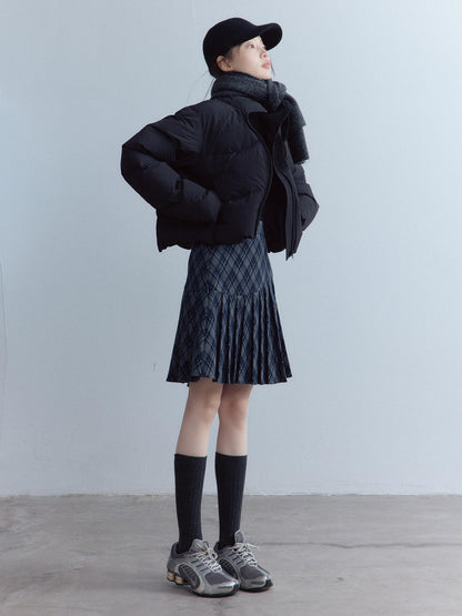 FUSSED Tartan Asymmetric Hand Pressed Pleats Women&