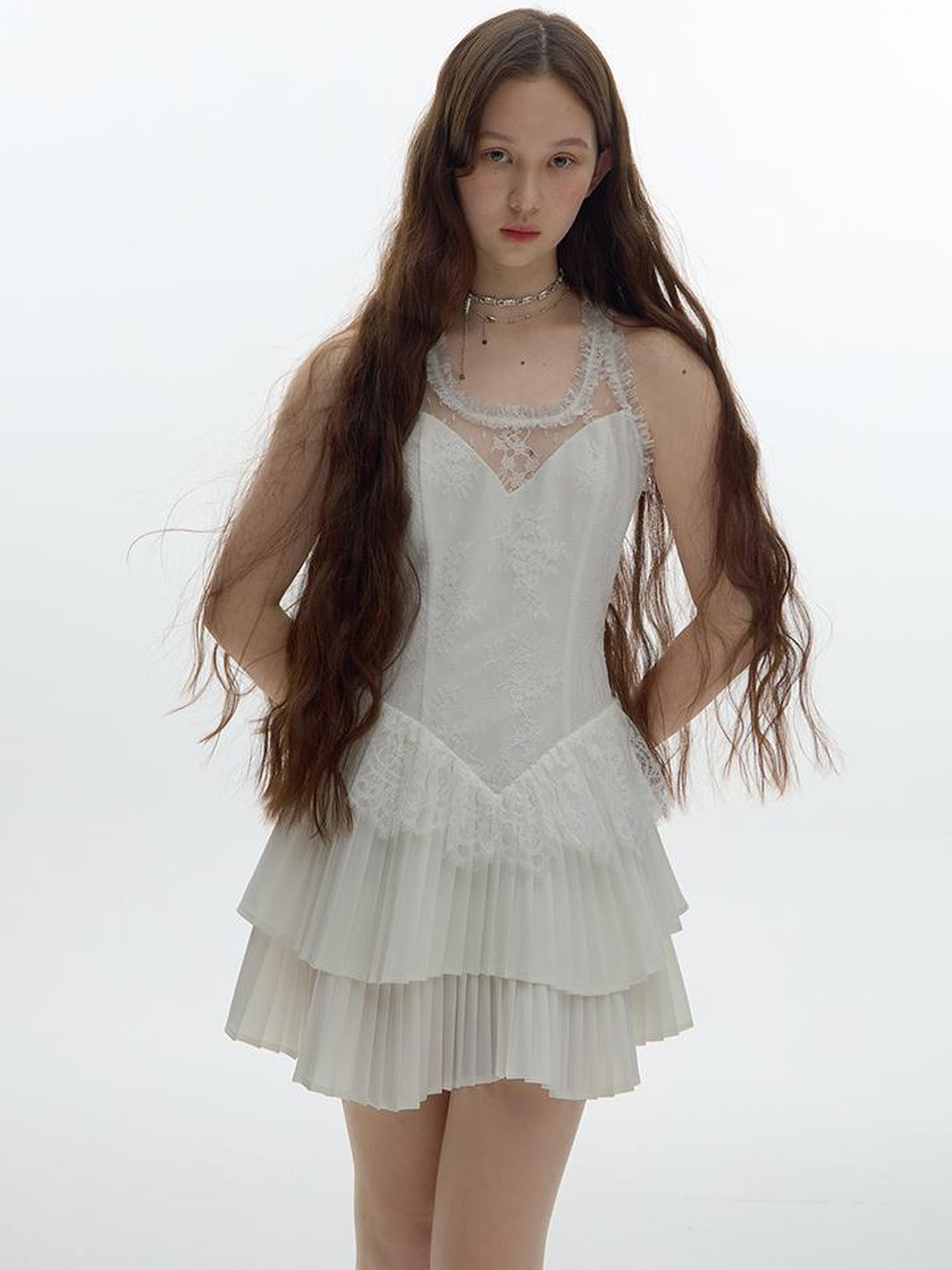 FUSSED Tennis Lace Ruffle Dress Vintage Inspired Short Wedding Dress
