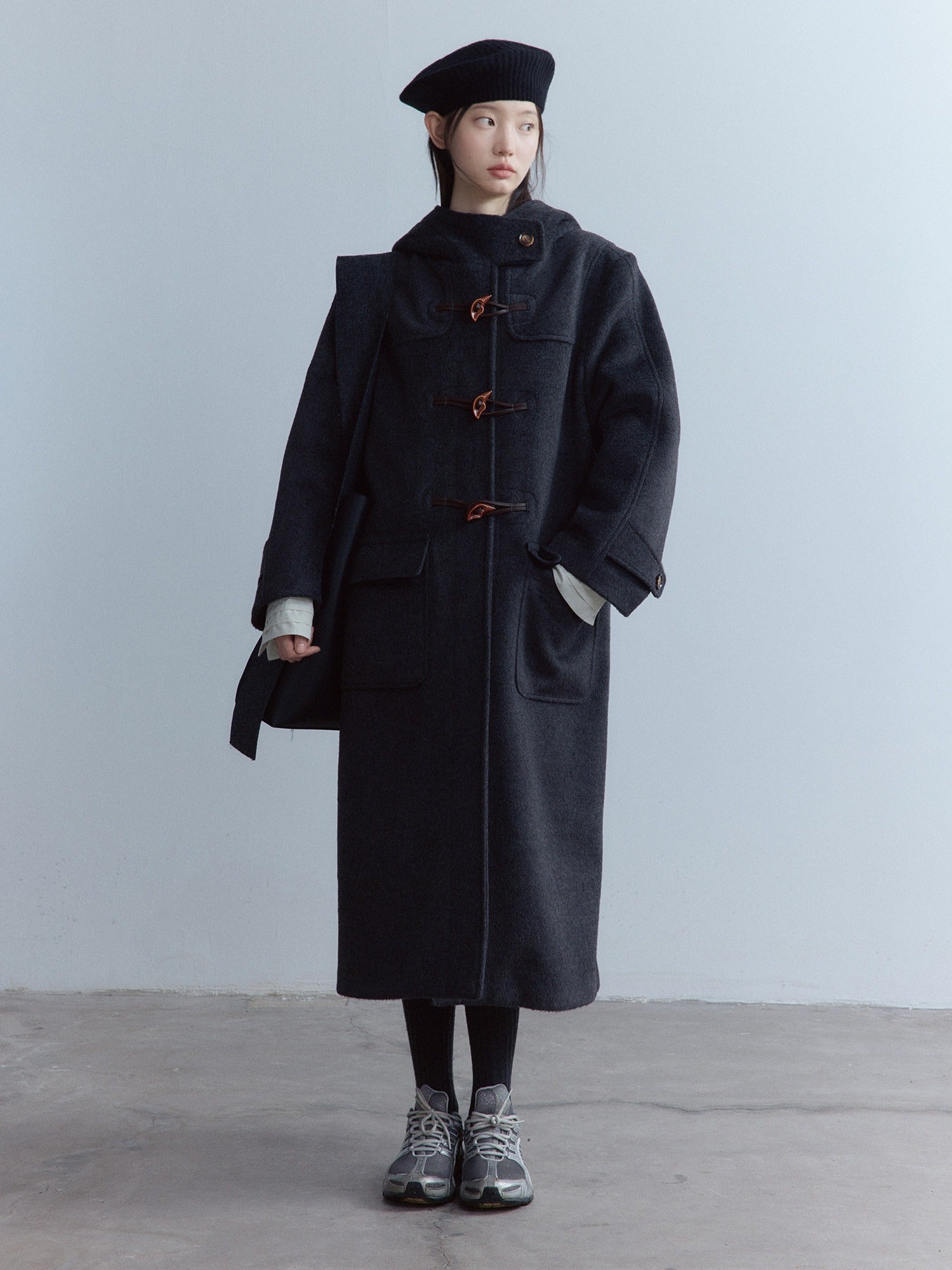 FUSSED_Thick_Pure_Wool_Oversized_Cute_Collegiate_Unisex_Long_Toggle_Closure_Coat_MISSTT