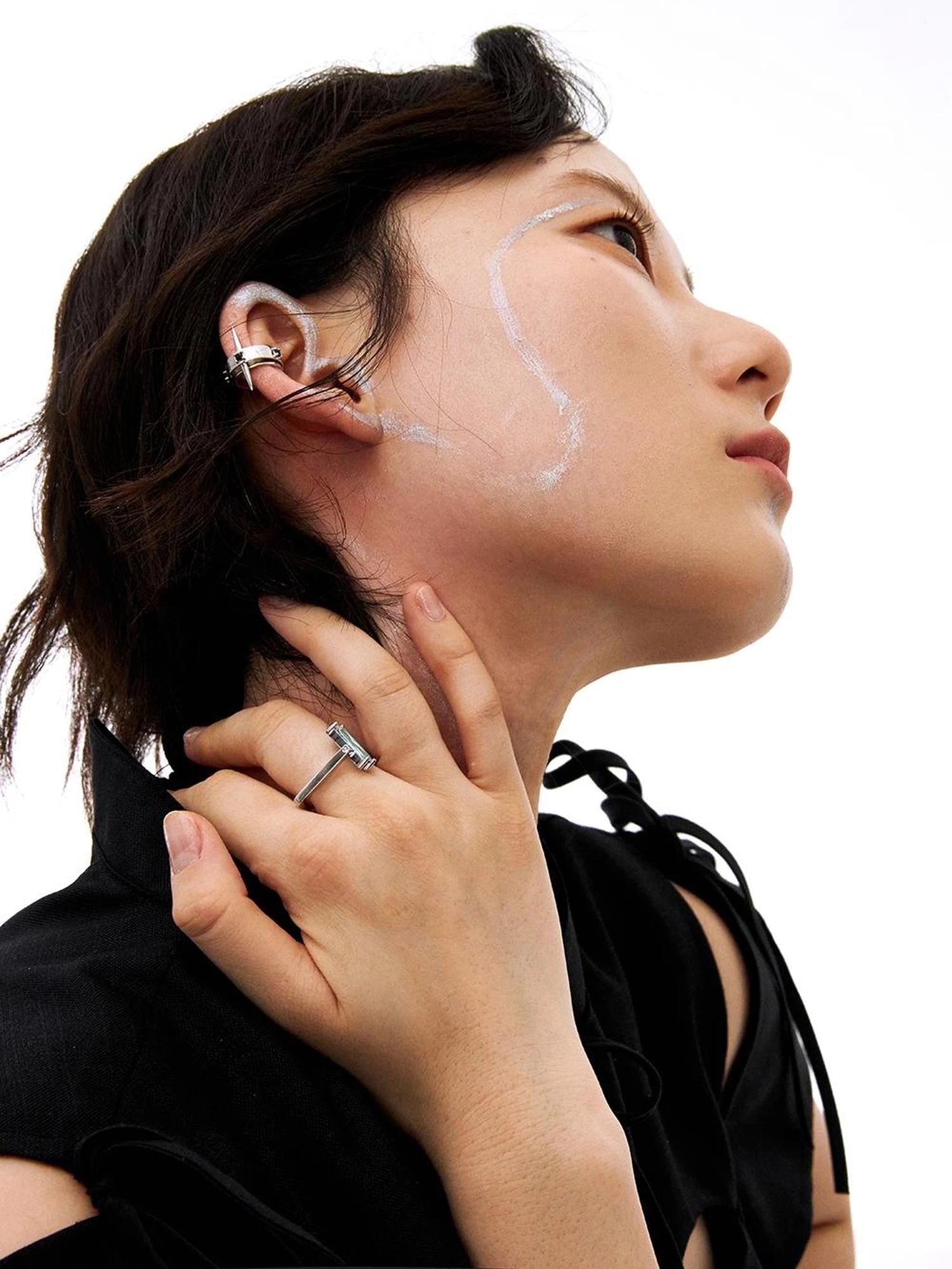 Time Leap Mismatched Sapphire Square Ring