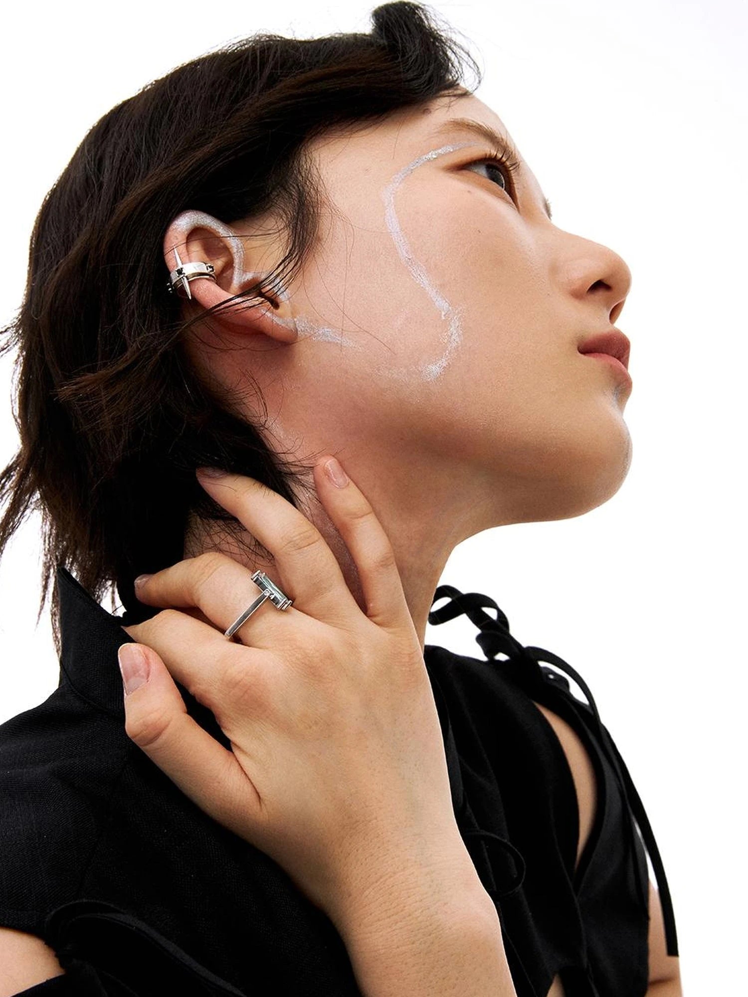 Time Leap Mismatched Sapphire Square Ring