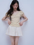 FUSSED_Two_Tone_V-neck_Puff_Sleeve_Patchwork_Knit_Women&