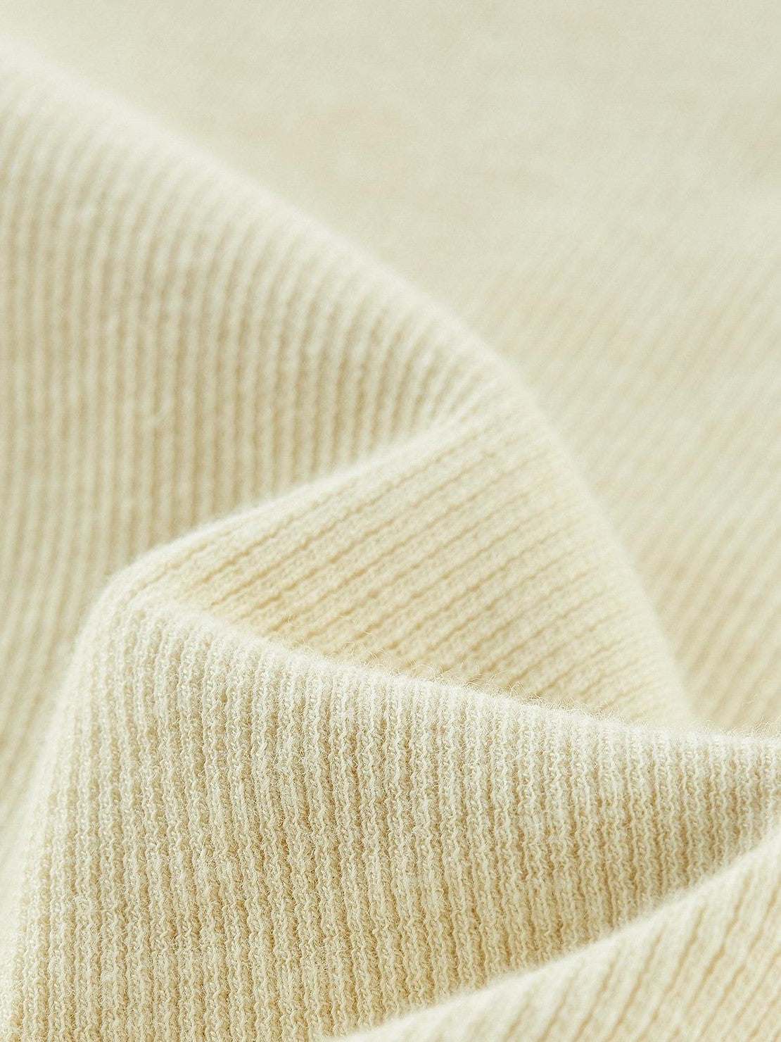 FUSSED Two Tone V-neck Puff Sleeve Patchwork Knit Women&