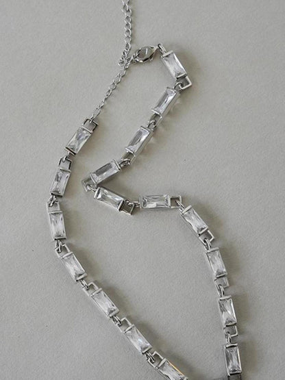 FUSSED Unmeltable Ice Crystal Zirconia Adjustable Necklace